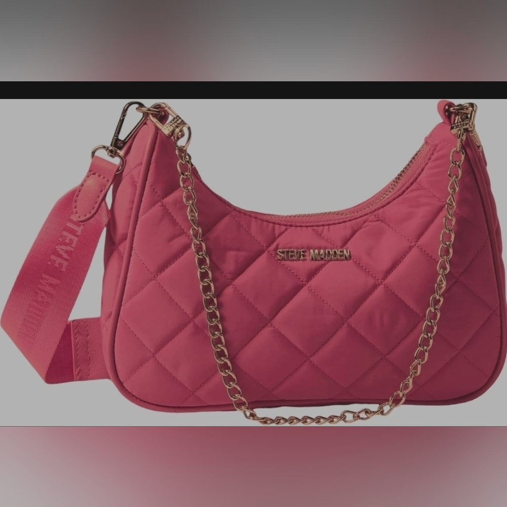 Steve Madden Pink Quilted Women's Bag